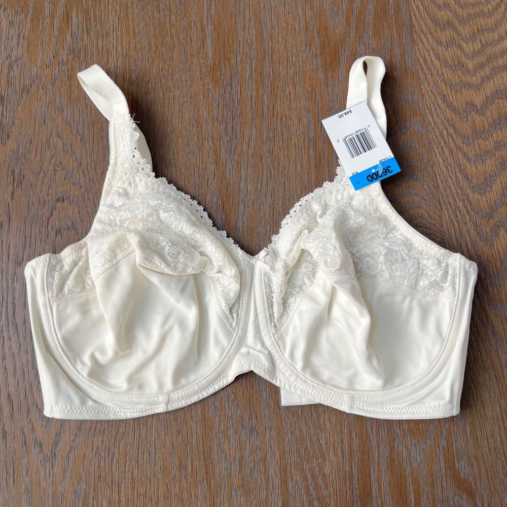 Bali 0428 Full Coverage Underwire Bra Ivory 36DDD